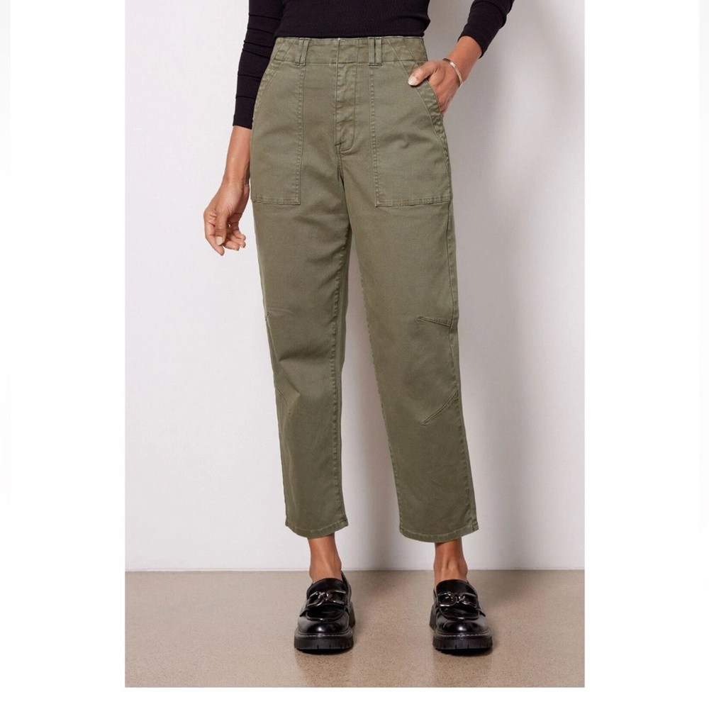 Pistola Pamela High Rise Straight Trouser - Dark Olive size 25